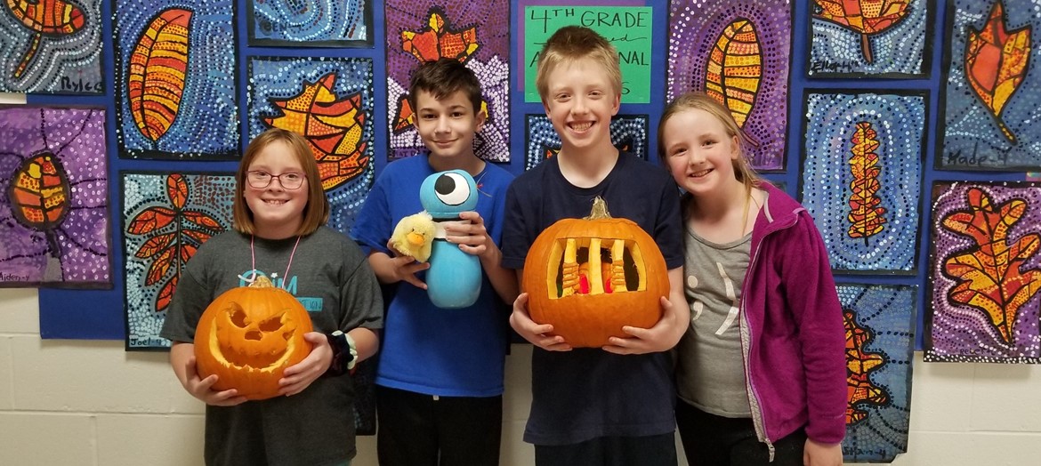 Pumpkin carving contest winners show off their creative pumpkins.